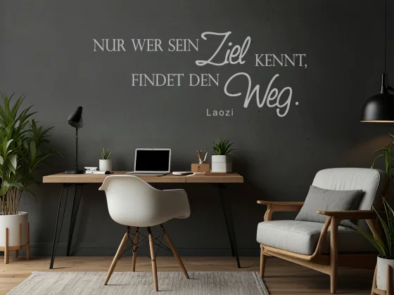 Wandtattoo Nur wer sein Ziel kennt