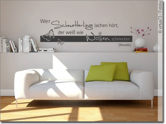 Preview: Wandtattoo Wer Schmetterlinge lachen hört