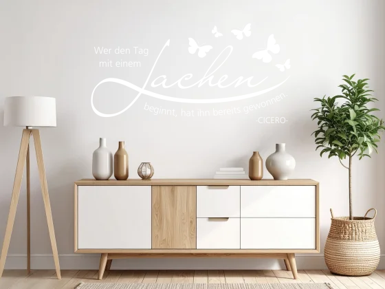 Wandtattoo Wer den Tag