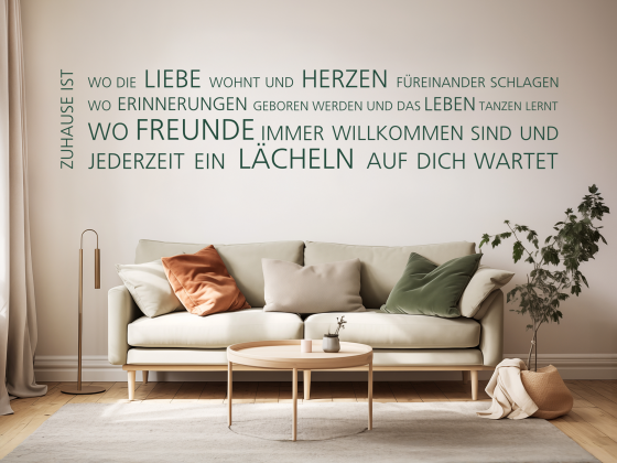 Preview: Wandtattoo Zuhause ist