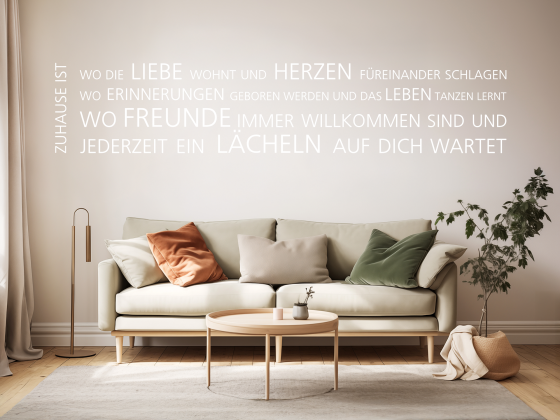 Preview: Wandtattoo Zuhause ist
