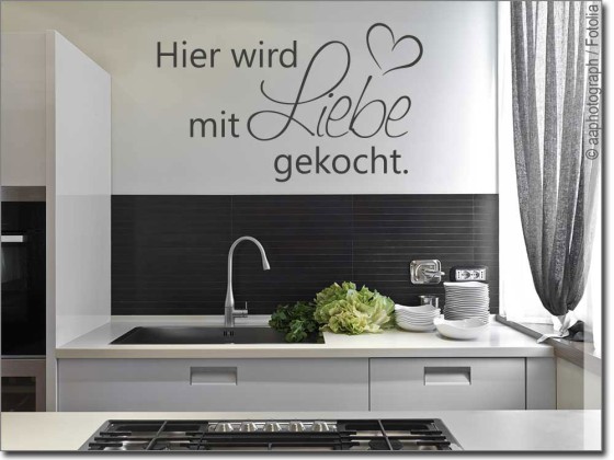 Preview: Wandspruch Hier wird mit Liebe gekocht