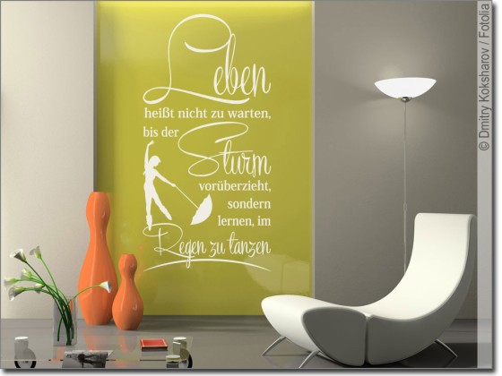 Preview: Wandspruch Leben heißt nicht