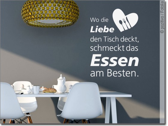 Preview: Spruch Wo die Liebe den Tisch deckt