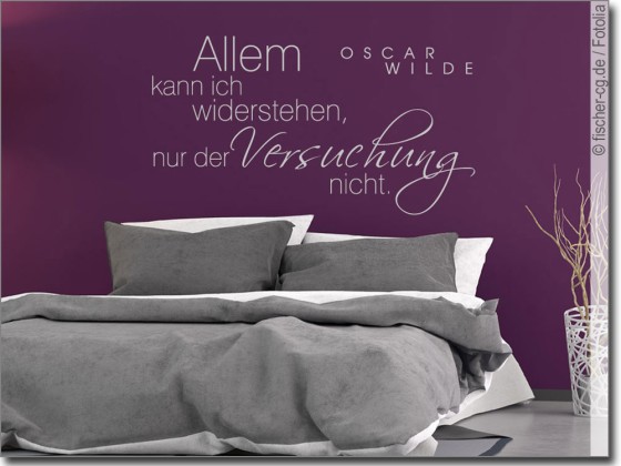 Preview: Wandzitat Allem kann ich widerstehen