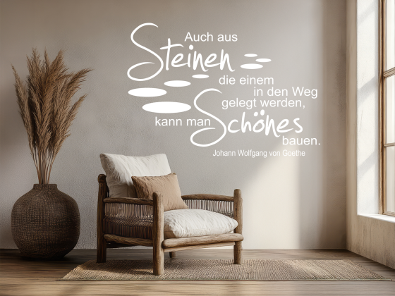 Preview: Wandzitat Auch aus Steinen