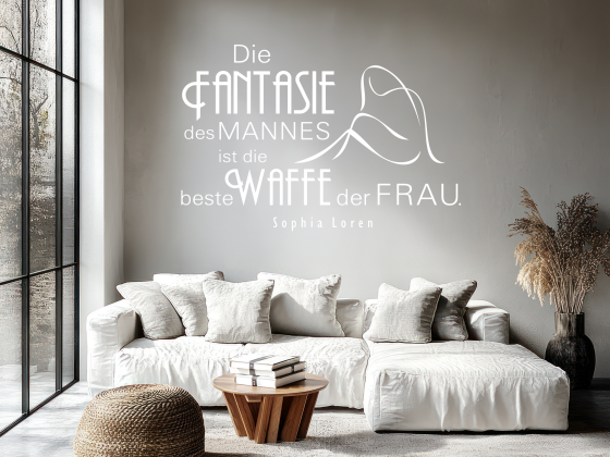 Preview: Wandzitat Die Fantasie des Mannes