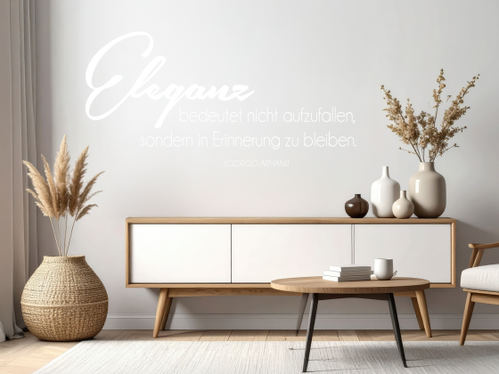 Preview: Wandzitat Eleganz bedeutet