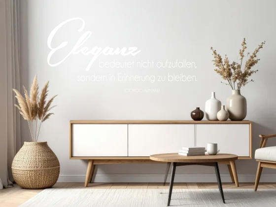 Wandzitat Eleganz bedeutet