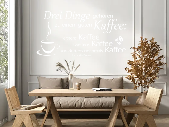 Wandzitat Kaffee Rezept