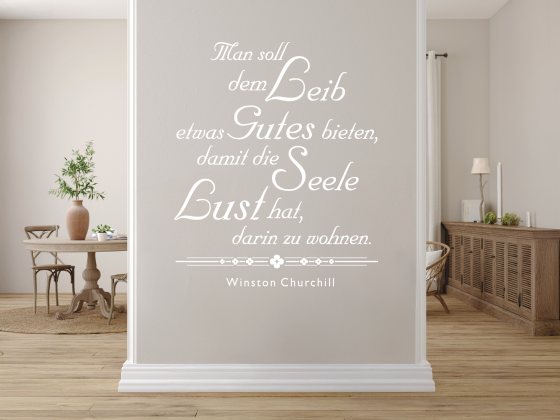 Preview: Wandzitat Man soll dem Leib