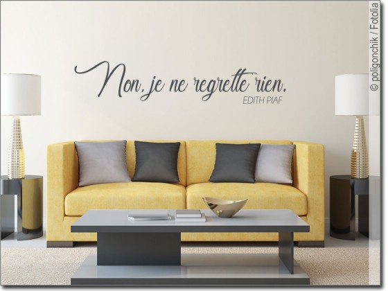 Preview: Wandzitat Non, je ne regrette rien
