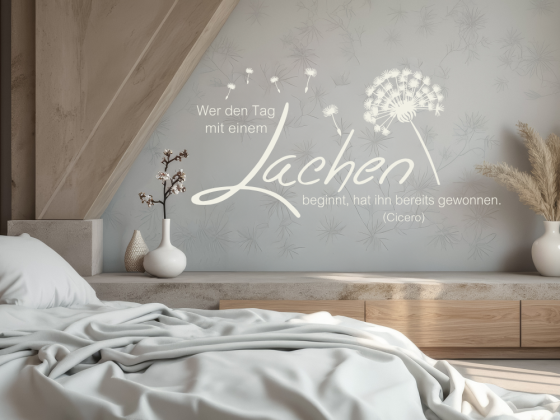 Preview: Wandzitat Wer den Tag