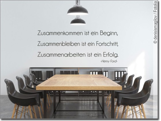 Preview: Wandzitat Zusammenkommen ist ein Beginn