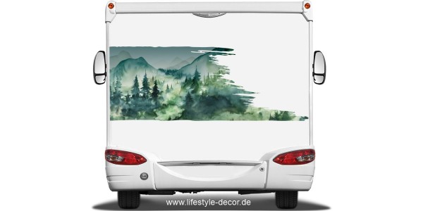 Preview: Aquarellzeichnung Berge (in 7 Varianten erhältlich)