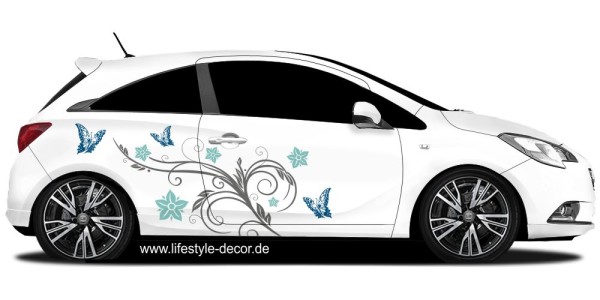 Preview: Autoaufkleber Ornament Schmetterlingzauber