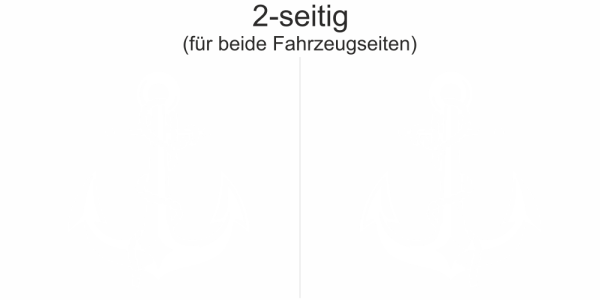 Aufkleber Ankermotiv mit Tau