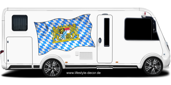 Preview: Aufkleber Fahne von Bayern Preview: Aufkleber Fahne von Bayern