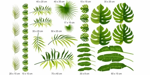 Dschungel Pflanzen Dekorset