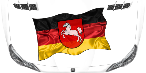Preview: Aufkleber Fahne von Niedersachsen Preview: Aufkleber Fahne von Niedersachsen