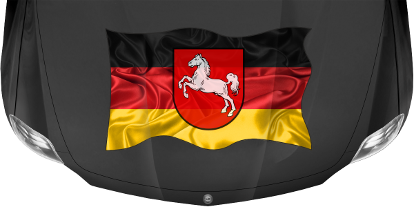 Preview: Aufkleber Fahne von Niedersachsen Preview: Aufkleber Fahne von Niedersachsen