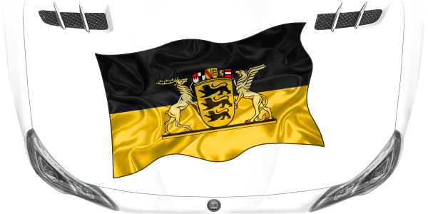 Preview: Aufkleber Fahne von Baden-Württemberg Preview: Aufkleber Fahne von Baden-Württemberg