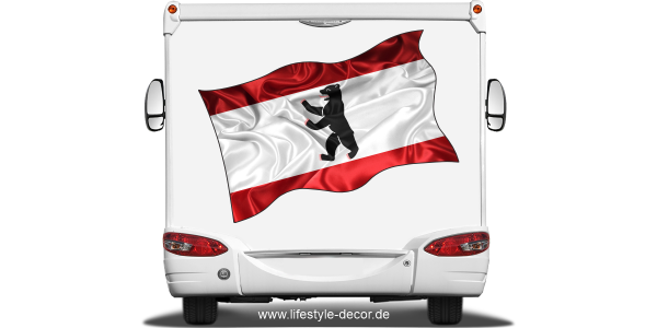 Preview: Aufkleber Fahne von Berlin Preview: Aufkleber Fahne von Berlin