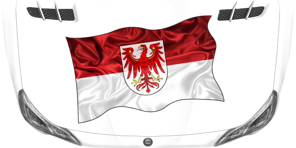 Preview: Aufkleber Fahne von Brandenburg Preview: Aufkleber Fahne von Brandenburg