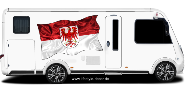 Preview: Aufkleber Fahne von Brandenburg Preview: Aufkleber Fahne von Brandenburg