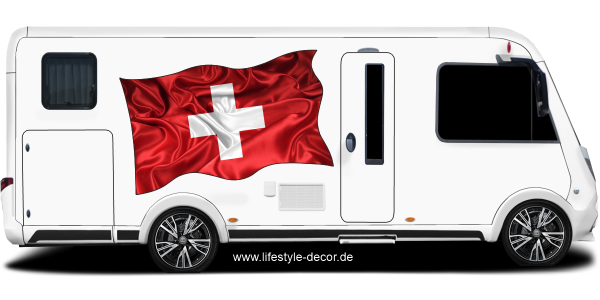 Preview: Aufkleber Fahne von der Schweiz Preview: Aufkleber Fahne von der Schweiz
