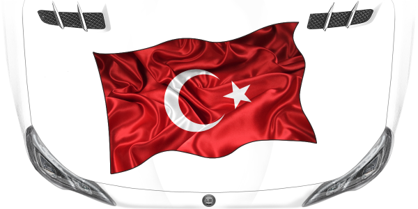 Preview: Aufkleber Fahne von der Türkei