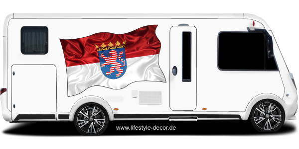 Preview: Aufkleber Fahne von Hessen Preview: Aufkleber Fahne von Hessen
