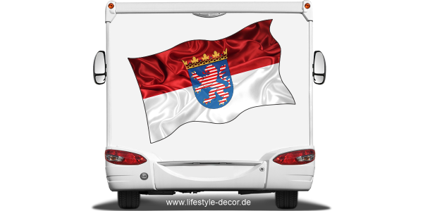 Preview: Aufkleber Fahne von Hessen Preview: Aufkleber Fahne von Hessen