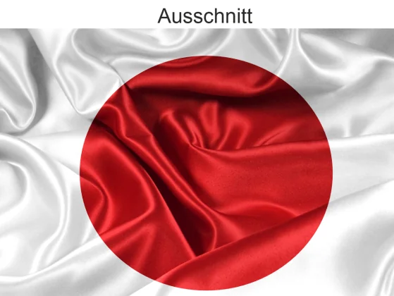 Aufkleber Fahne von Japan - Ansicht Ausschnitt