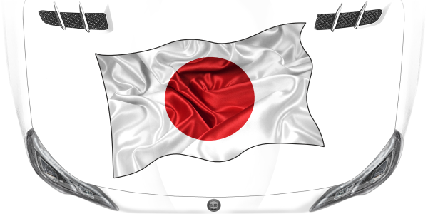 Preview: Aufkleber Fahne von Japan