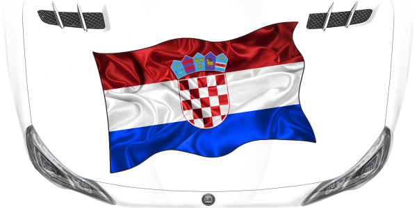 Preview: Aufkleber Fahne von Kroatien