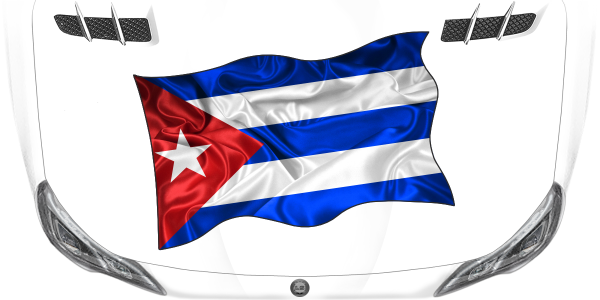 Preview: Aufkleber Fahne von Kuba