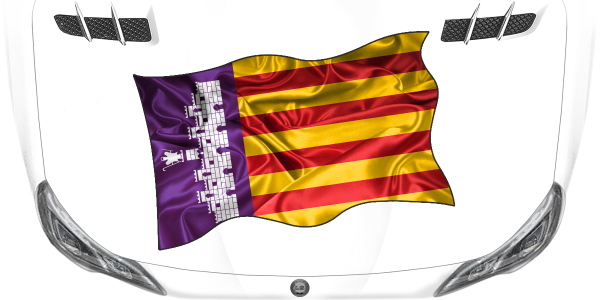 Preview: Aufkleber Fahne von Mallorca