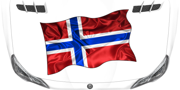 Preview: Aufkleber Fahne von Norwegen