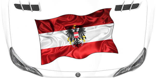 Preview: Aufkleber Fahne von Österreich Preview: Aufkleber Fahne von Österreich