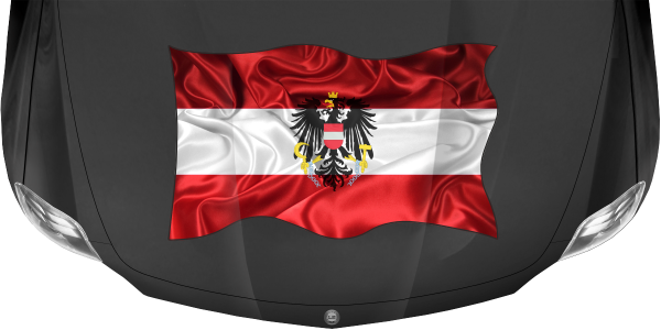 Preview: Aufkleber Fahne von Österreich Preview: Aufkleber Fahne von Österreich