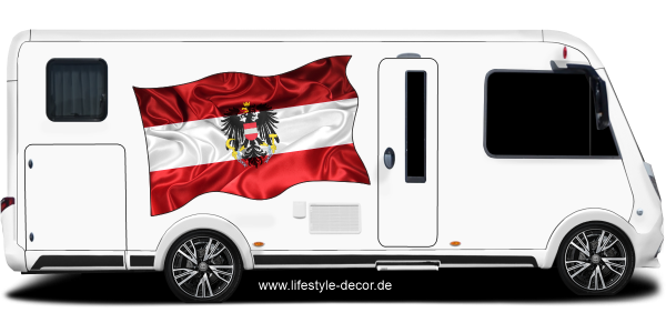 Preview: Aufkleber Fahne von Österreich Preview: Aufkleber Fahne von Österreich