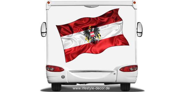 Preview: Aufkleber Fahne von Österreich Preview: Aufkleber Fahne von Österreich