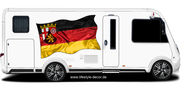 Preview: Aufkleber Fahne von Rheinland-Pfalz Preview: Aufkleber Fahne von Rheinland-Pfalz