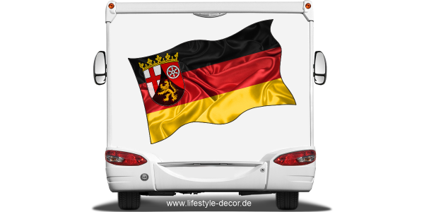 Preview: Aufkleber Fahne von Rheinland-Pfalz Preview: Aufkleber Fahne von Rheinland-Pfalz