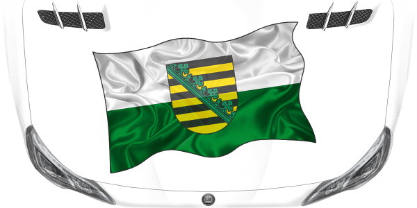 Preview: Aufkleber Fahne von Sachsen Preview: Aufkleber Fahne von Sachsen