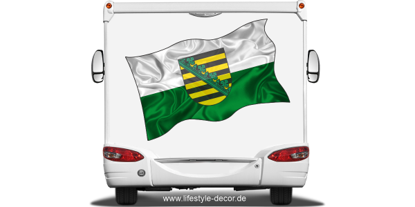 Preview: Aufkleber Fahne von Sachsen Preview: Aufkleber Fahne von Sachsen
