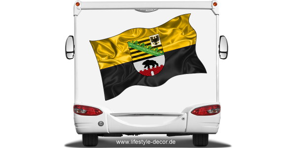 Preview: Aufkleber Fahne von Sachsen-Anhalt Preview: Aufkleber Fahne von Sachsen-Anhalt