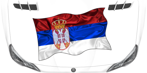 Preview: Aufkleber Fahne von Serbien