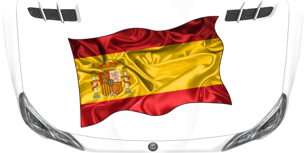 Preview: Aufkleber Fahne von Spanien
